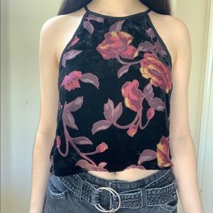 Velvet Floral Top